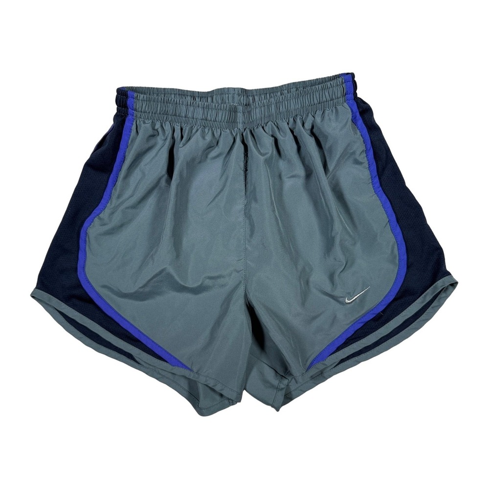 Nike‎ Dri Fit Running Shorts Women XS Gray Blue Athletic Gym Workout